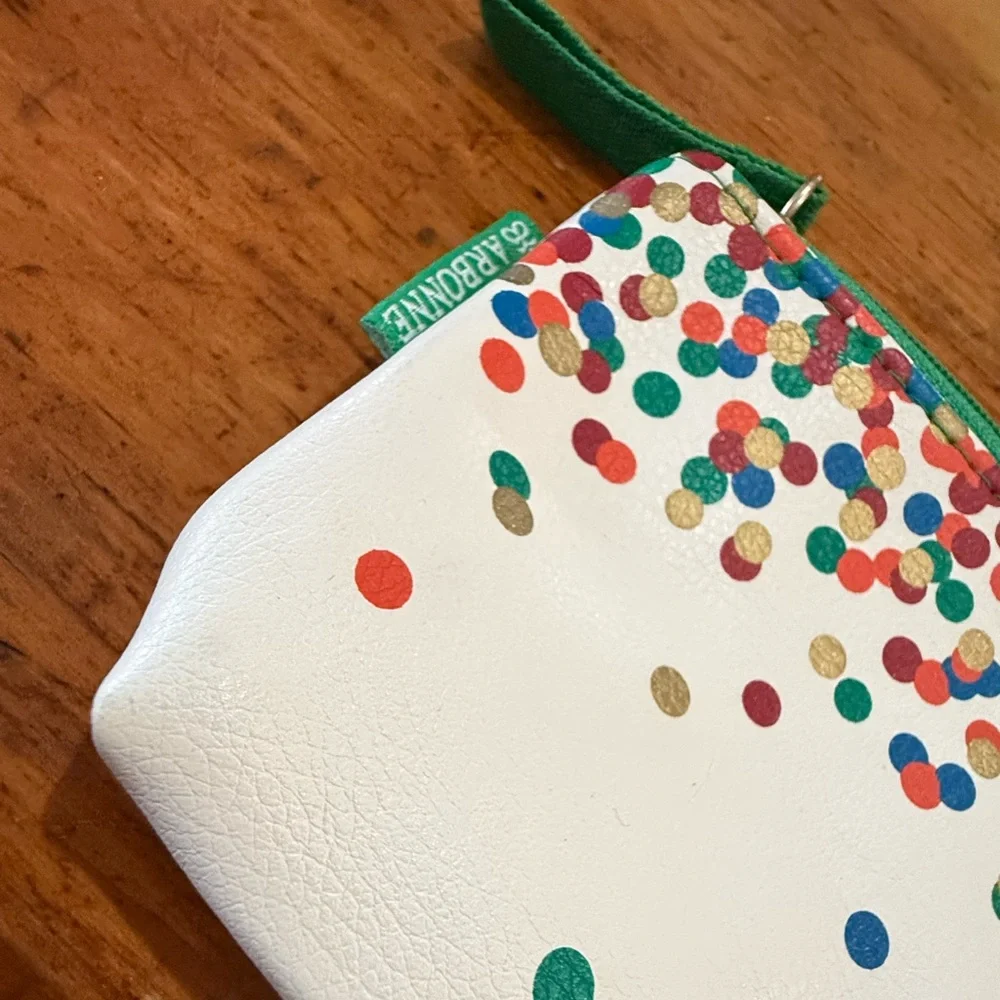 Arbonne Consultant Souvenir Purse White See-Through Mesh Plus 2  Bags Small